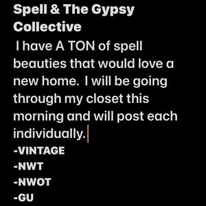 Spell & The Gypsy Collective CLOSET CLEAR OUT!
